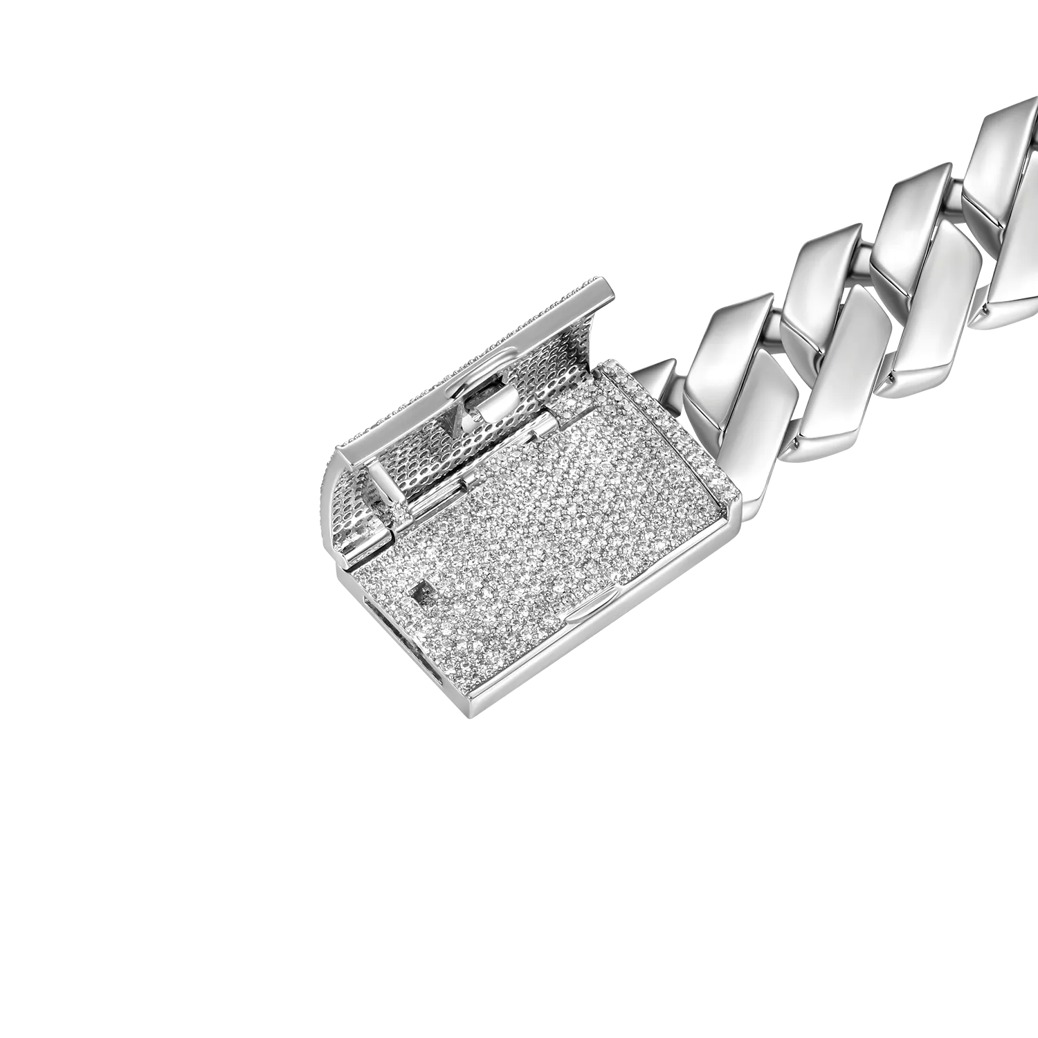 Plain Gold Prong Cuban Link Bracelet - 8mm