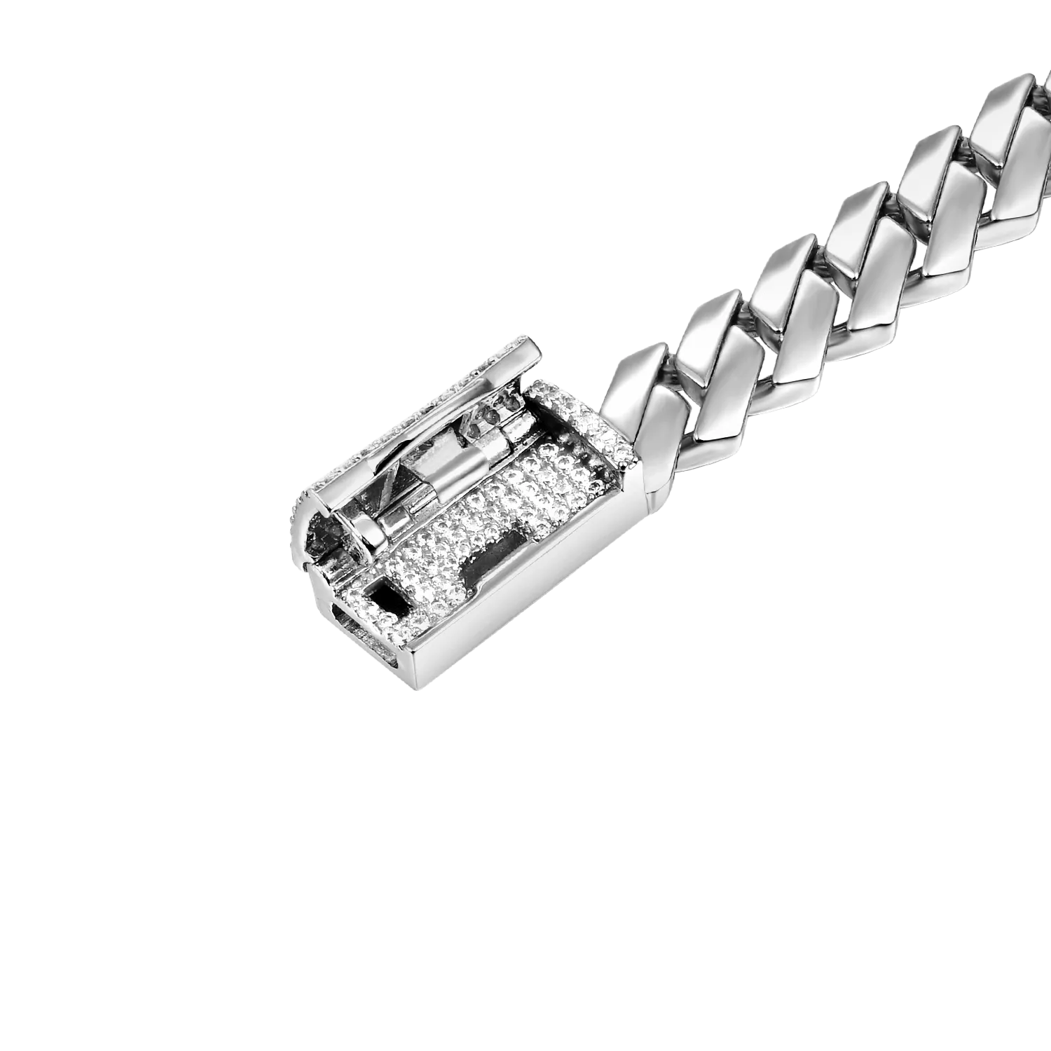 Plain Gold Prong Cuban Link Bracelet - 8mm