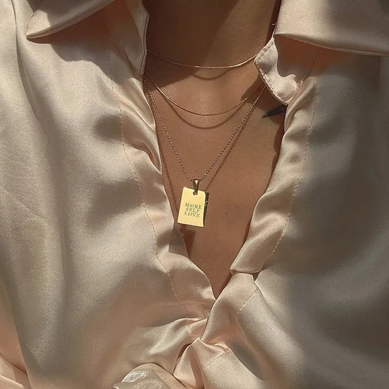 Positive Affirmation Engraved Necklaces