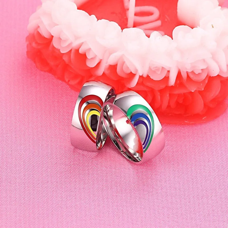 Pride Sweethearts Couple Rings
