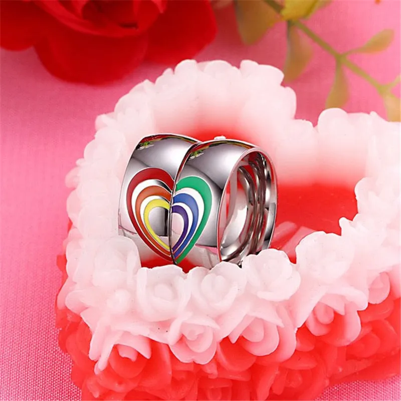 Pride Sweethearts Couple Rings