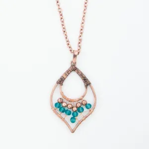 Rachel Wire Wrapped Teardrop Pendant Necklace