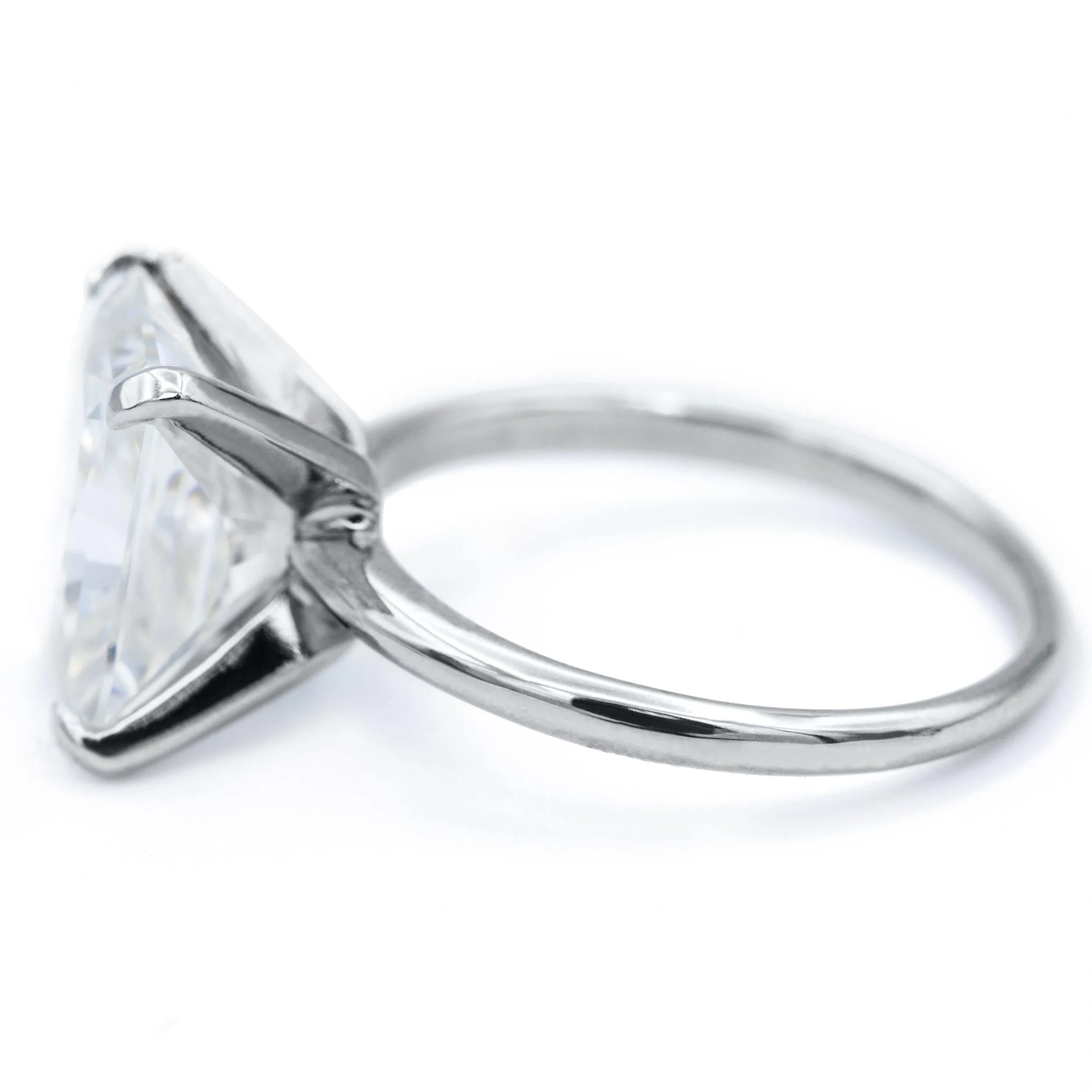 Radiant First Crush FAB Moissanite 4 Prongs FANCY Solitaire Ring