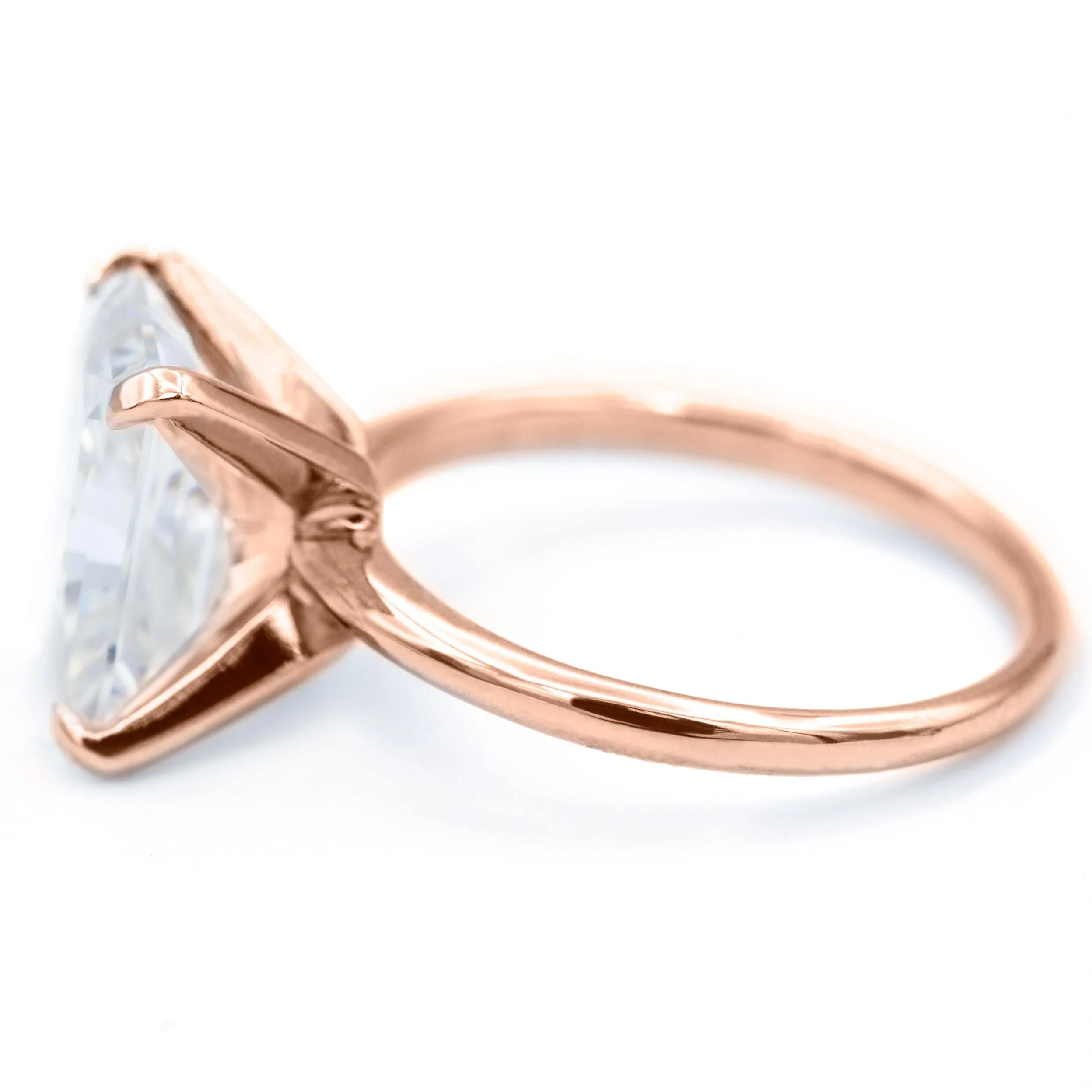 Radiant First Crush FAB Moissanite 4 Prongs FANCY Solitaire Ring