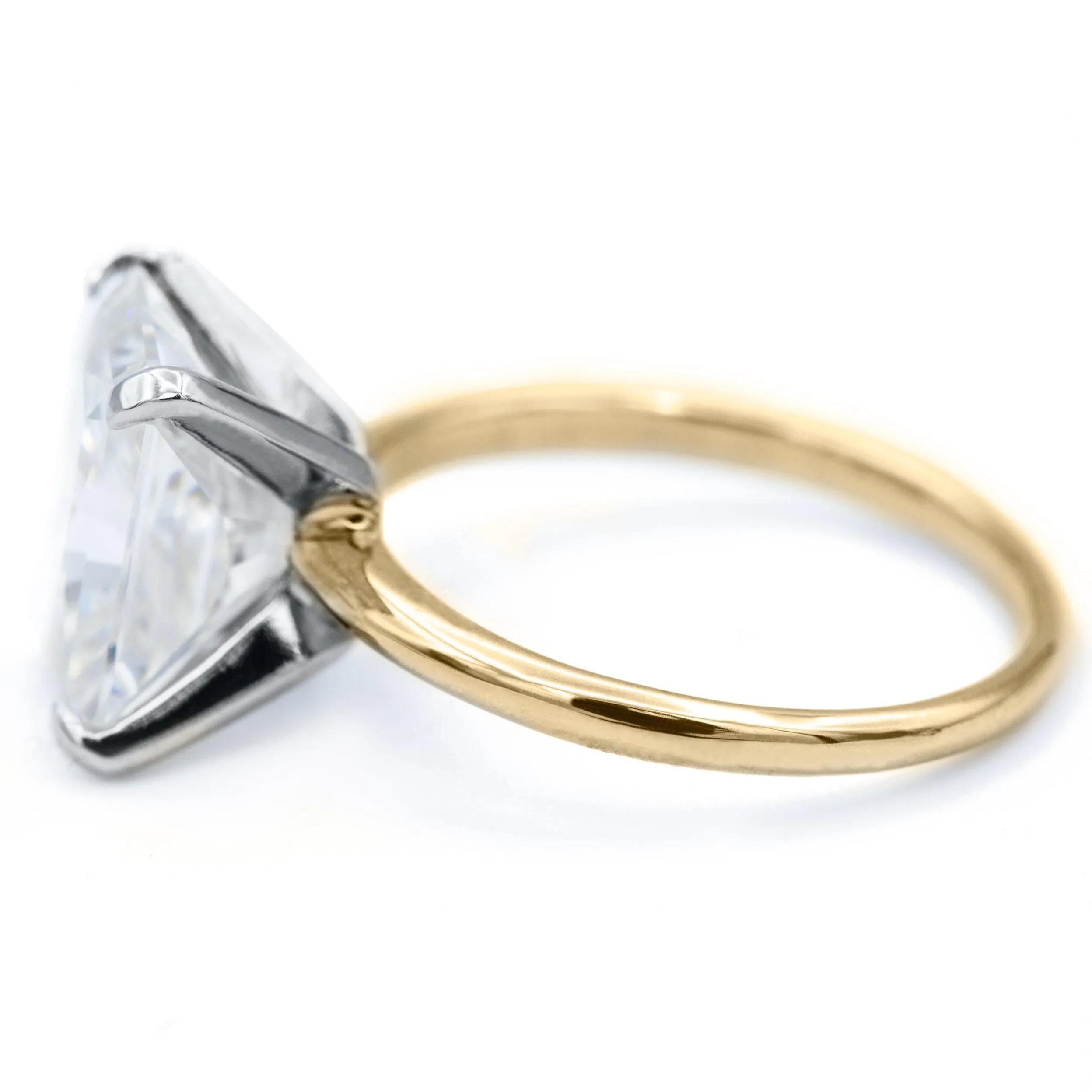 Radiant First Crush FAB Moissanite 4 Prongs FANCY Solitaire Ring