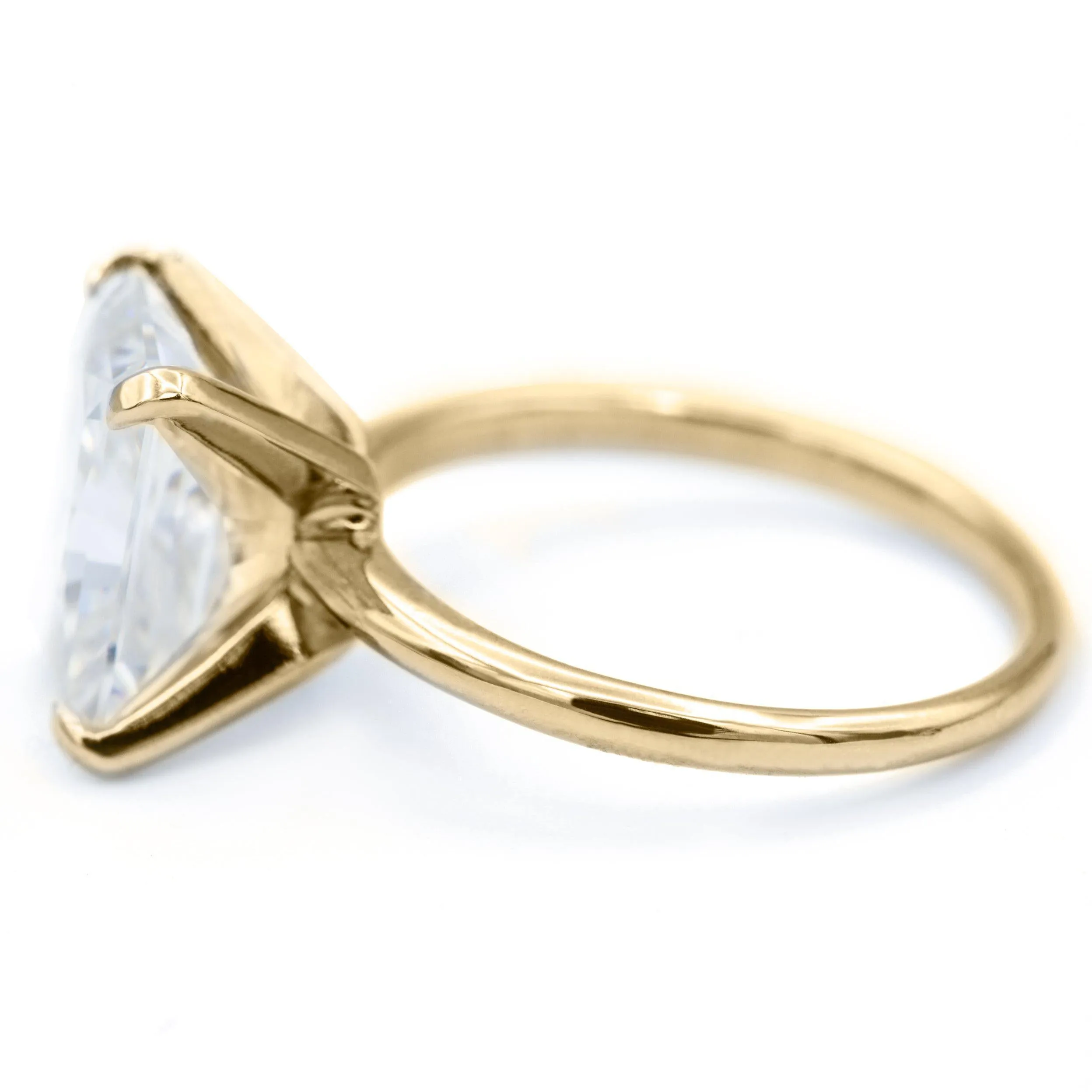 Radiant First Crush FAB Moissanite 4 Prongs FANCY Solitaire Ring