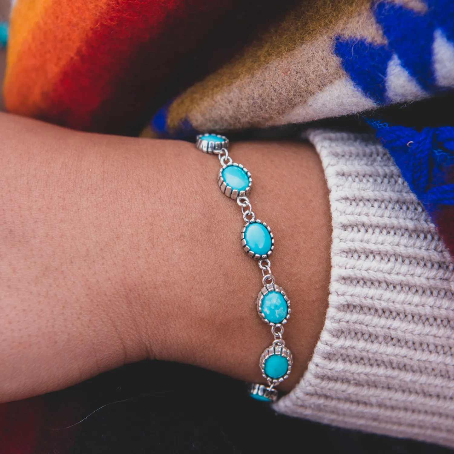 Radiante: Daybreak Turquoise Chain Bracelet