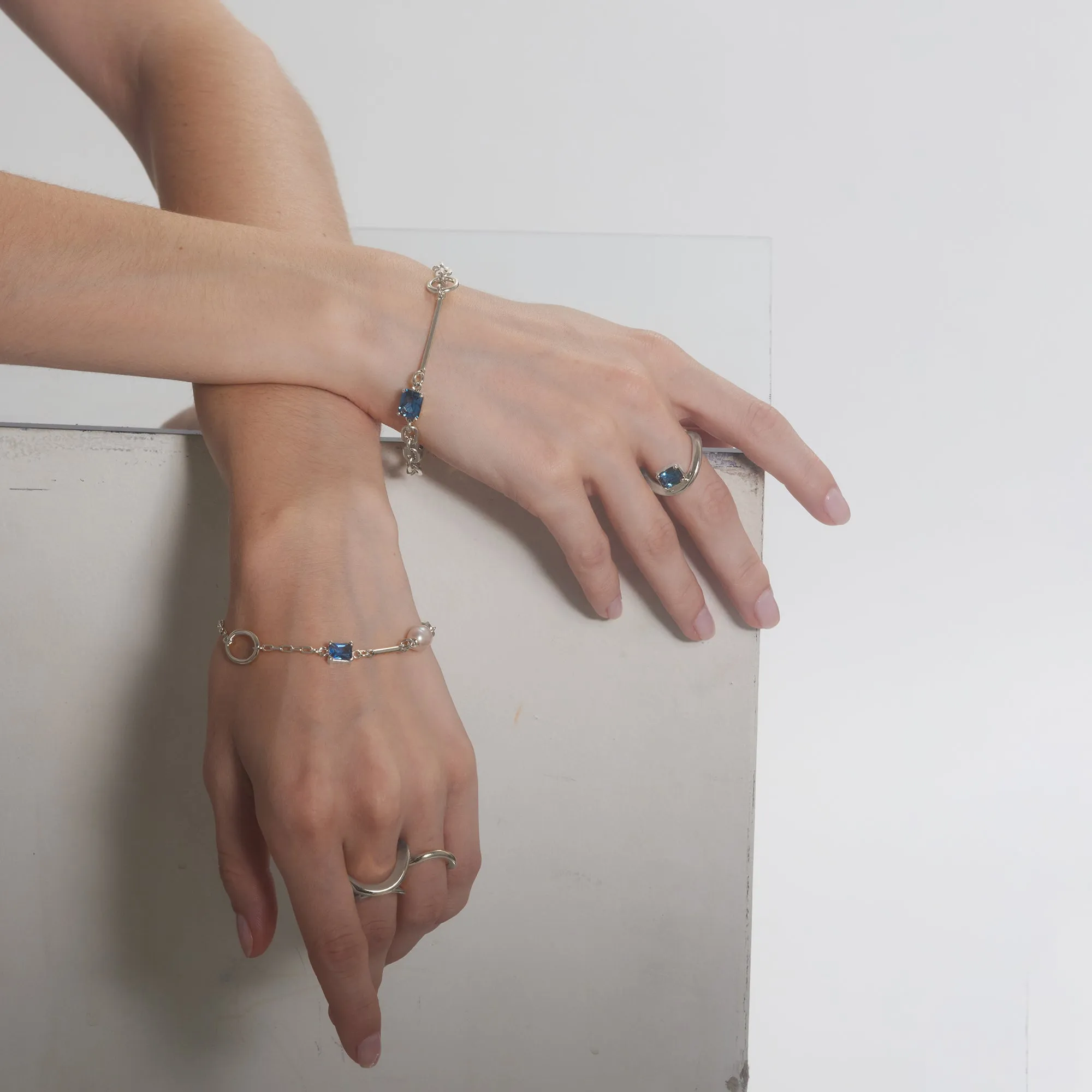 Raia Ring Set in Silver