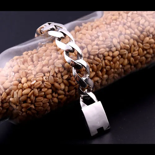 Real Solid 925 Sterling Silver Bracelets Cuban Link Chain Fashion Jewelry