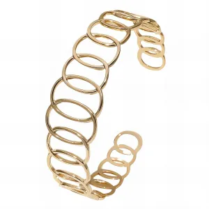 Rectangular Link Statement Cuff – 18K Gold