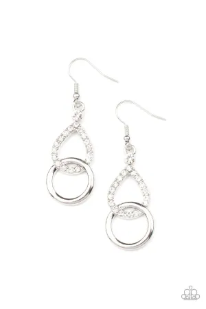 Red Carpet Couture White Paparazzi Earrings