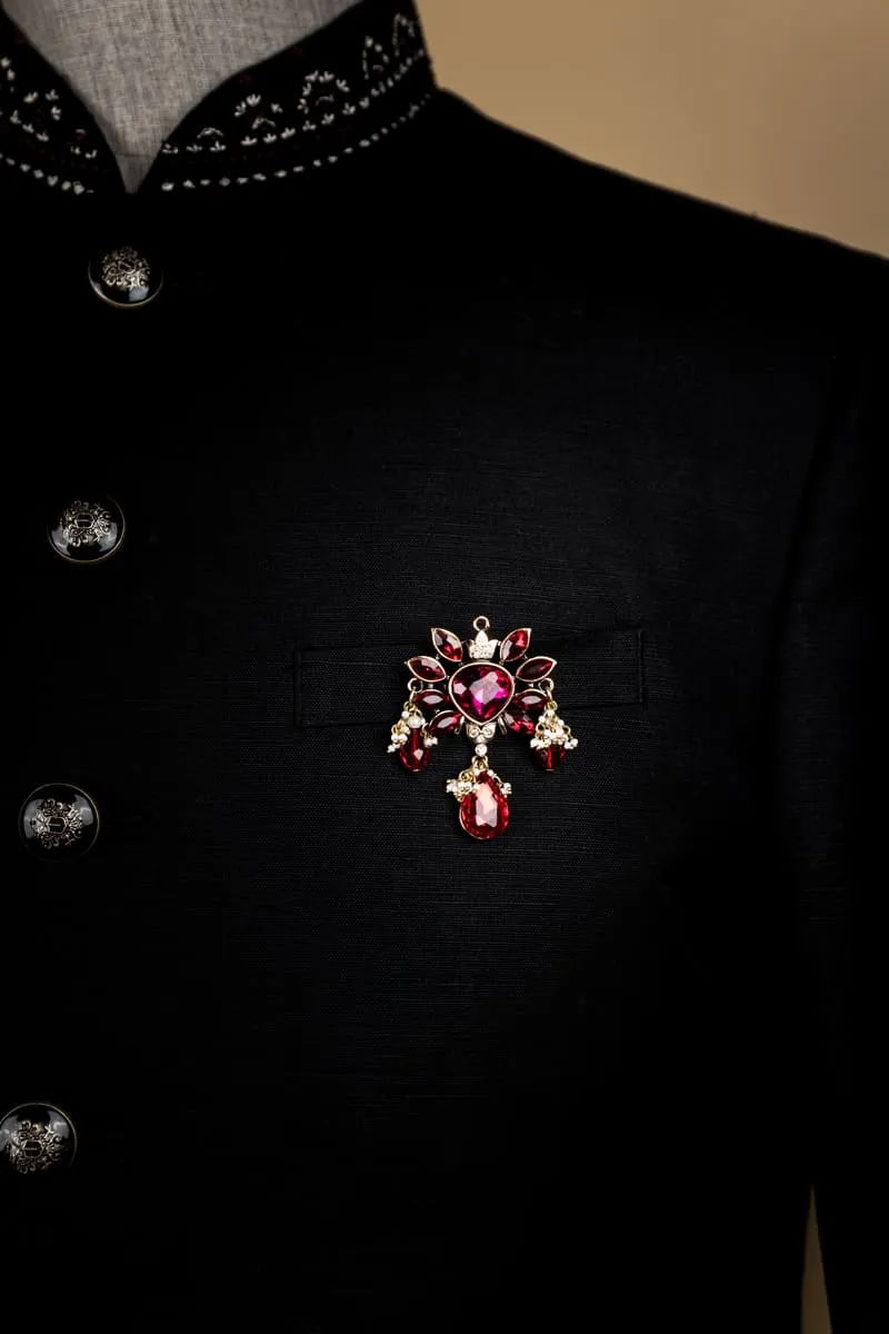 Red Crystal Brooch