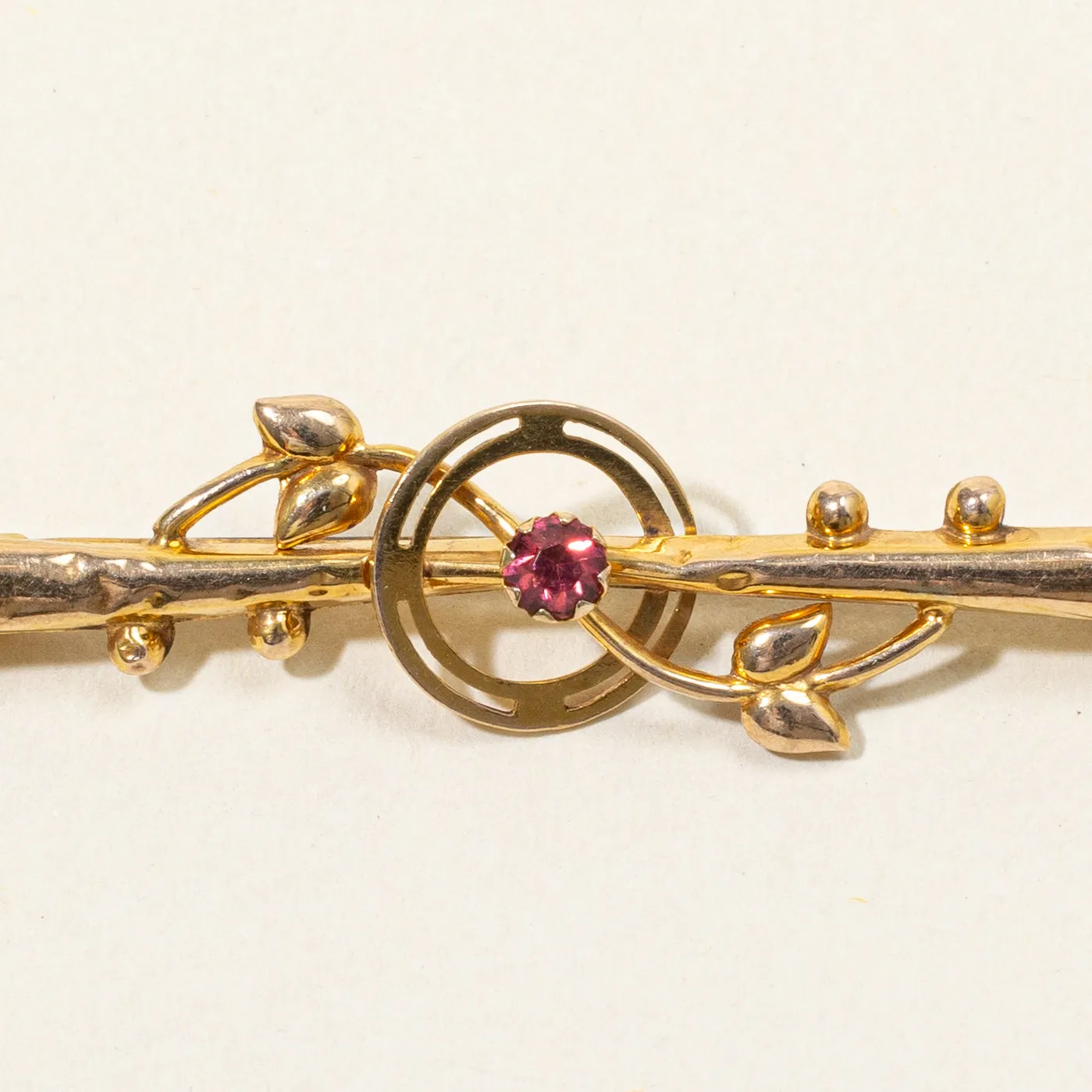 Red Glass Paste Brooch