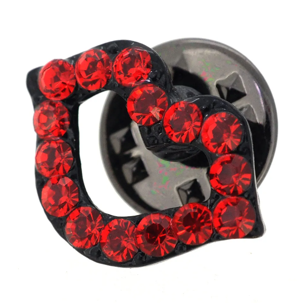 Red Lips Swarovski Crystal Lapel Pin