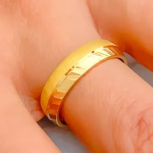 Reflective Sculptural 21k Gold Band