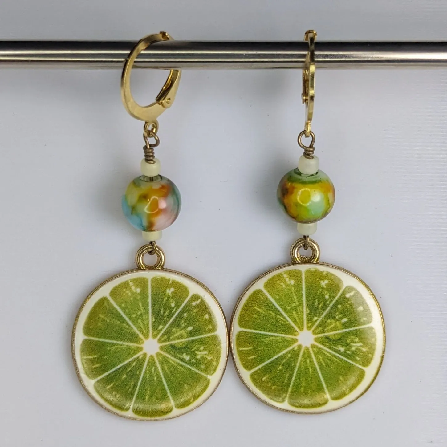 Refreshing Citrus Slices Earrings & Stitch Markers