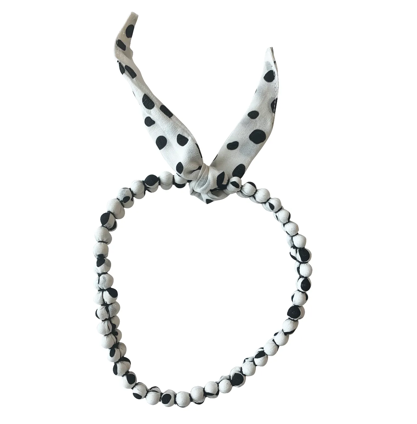 Regenerated Necklace in Dalmatian Dots
