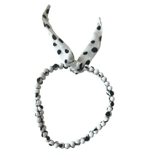 Regenerated Necklace in Dalmatian Dots