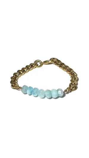 Remix: Aquamarine Rondelles Bracelet