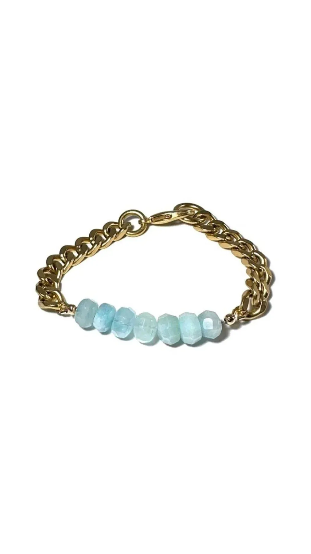 Remix: Aquamarine Rondelles Bracelet