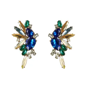 Rhinestone Blue Sparks Earrings