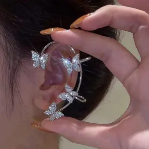 Rhinestone Butterfly Pattern Earrings