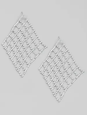 Rhinestone Diamond Shape Earrings