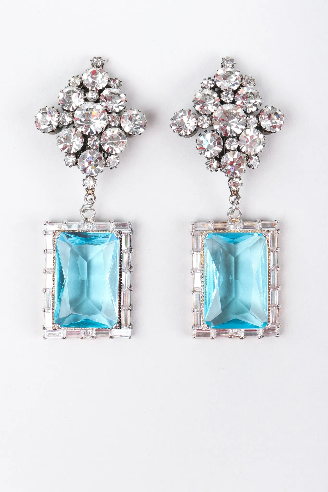 Rhinestone Gem Drop Earrings
