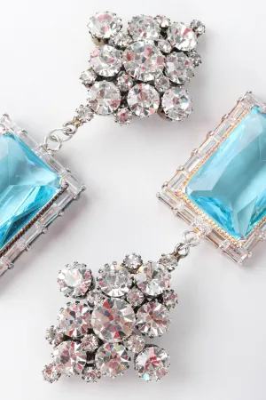 Rhinestone Gem Drop Earrings