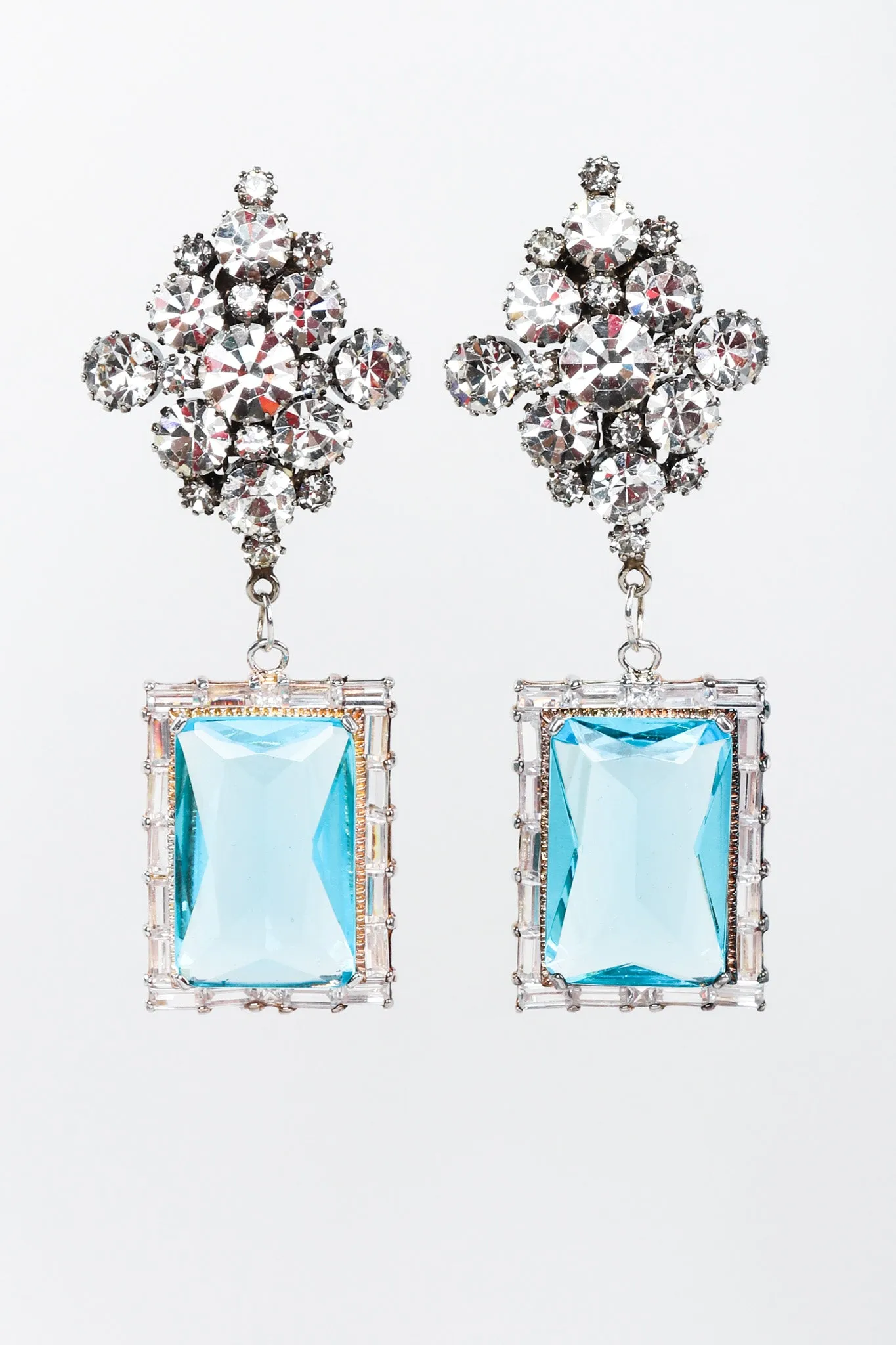 Rhinestone Gem Drop Earrings