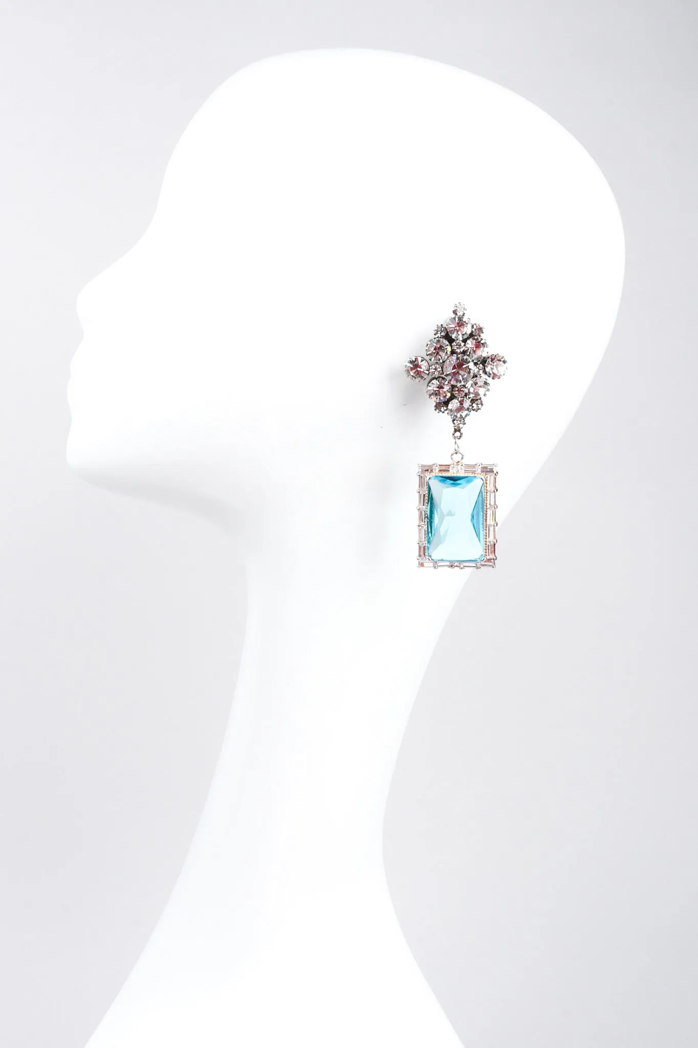 Rhinestone Gem Drop Earrings