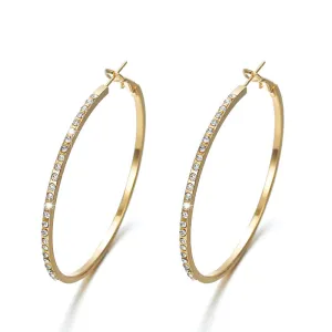 Rhinestone Hoop Earrings
