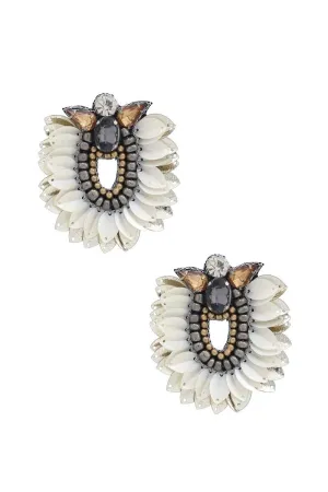 Rhinestone Sequin Edge Post Earring