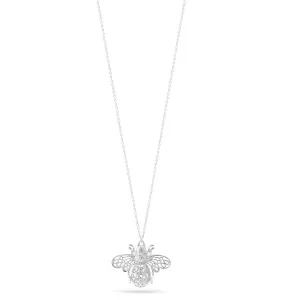 RHODIUM BEE PENDANT NECKLACE #SWKK-11881RH (JC3)