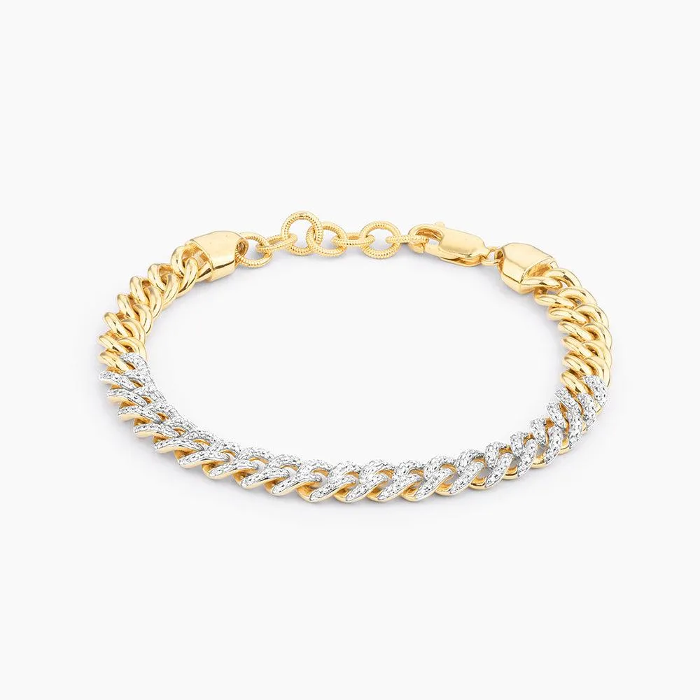 Right in the Middle Cuban Bracelet