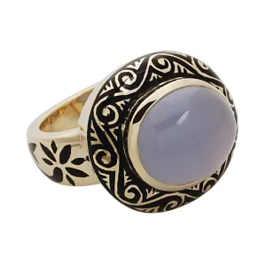 Ring-Chalcedony (Enamel)  (1456O)