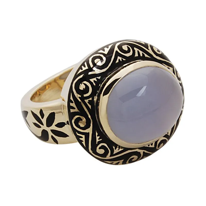Ring-Chalcedony (Enamel)  (1456O)