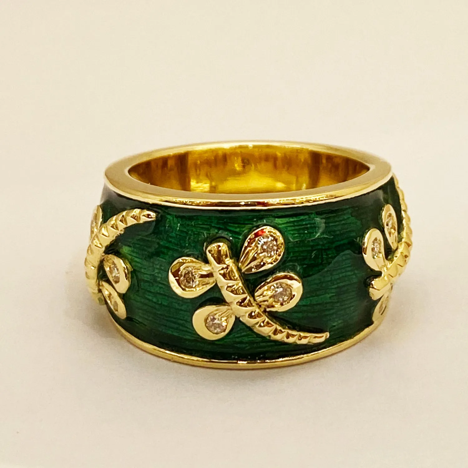 Ring - Diamond (Enamel) in 18K gold