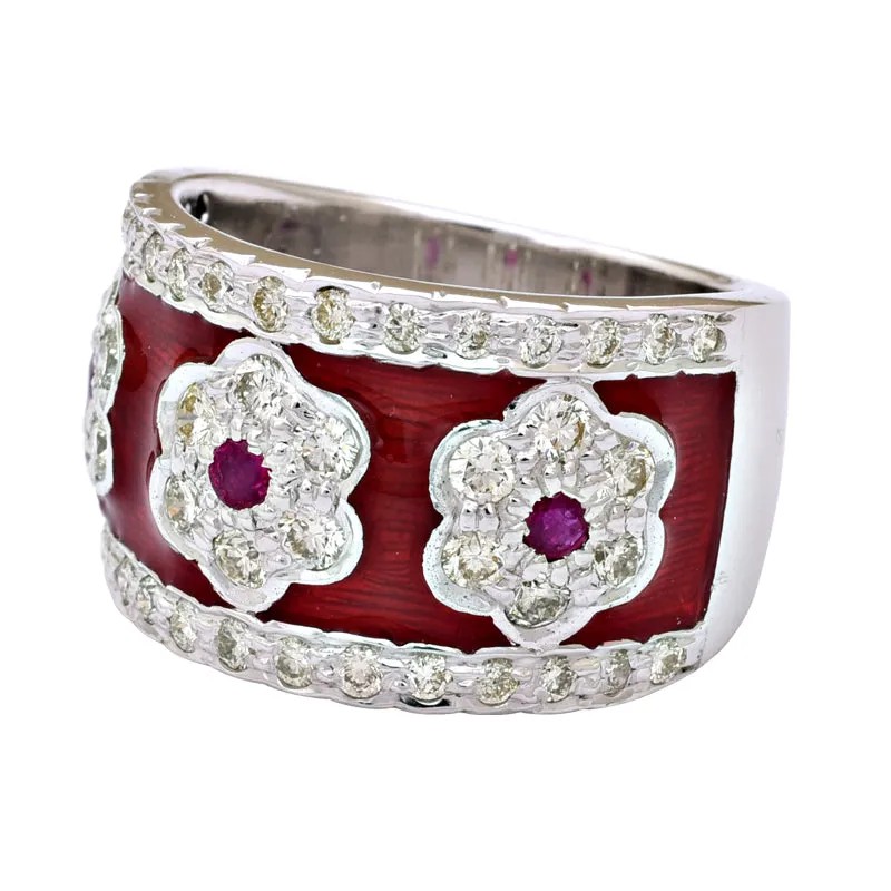 Ring-Ruby and Diamond (Enamel)