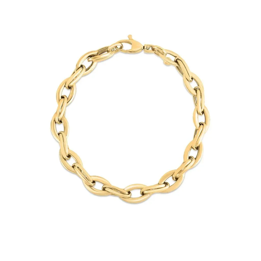Roberto Coin Gold Almond Link Bracelet