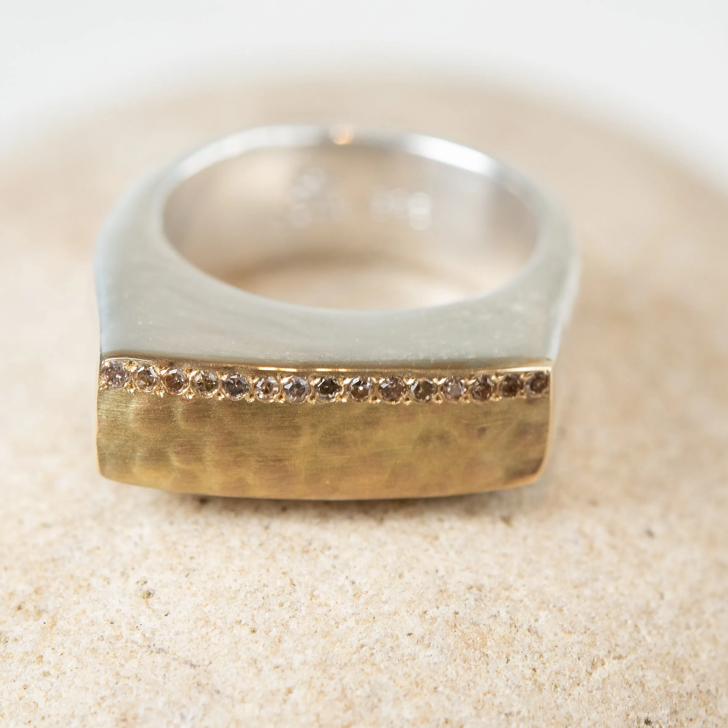 Rosa Maria "Tumi" Gold, Silver w/Cognac Diamonds
