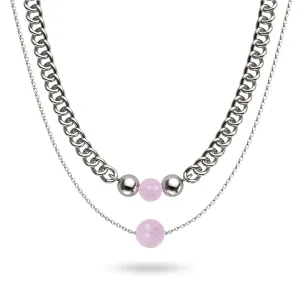 Rose Quartz x Silver | Gemstone Chain Necklace