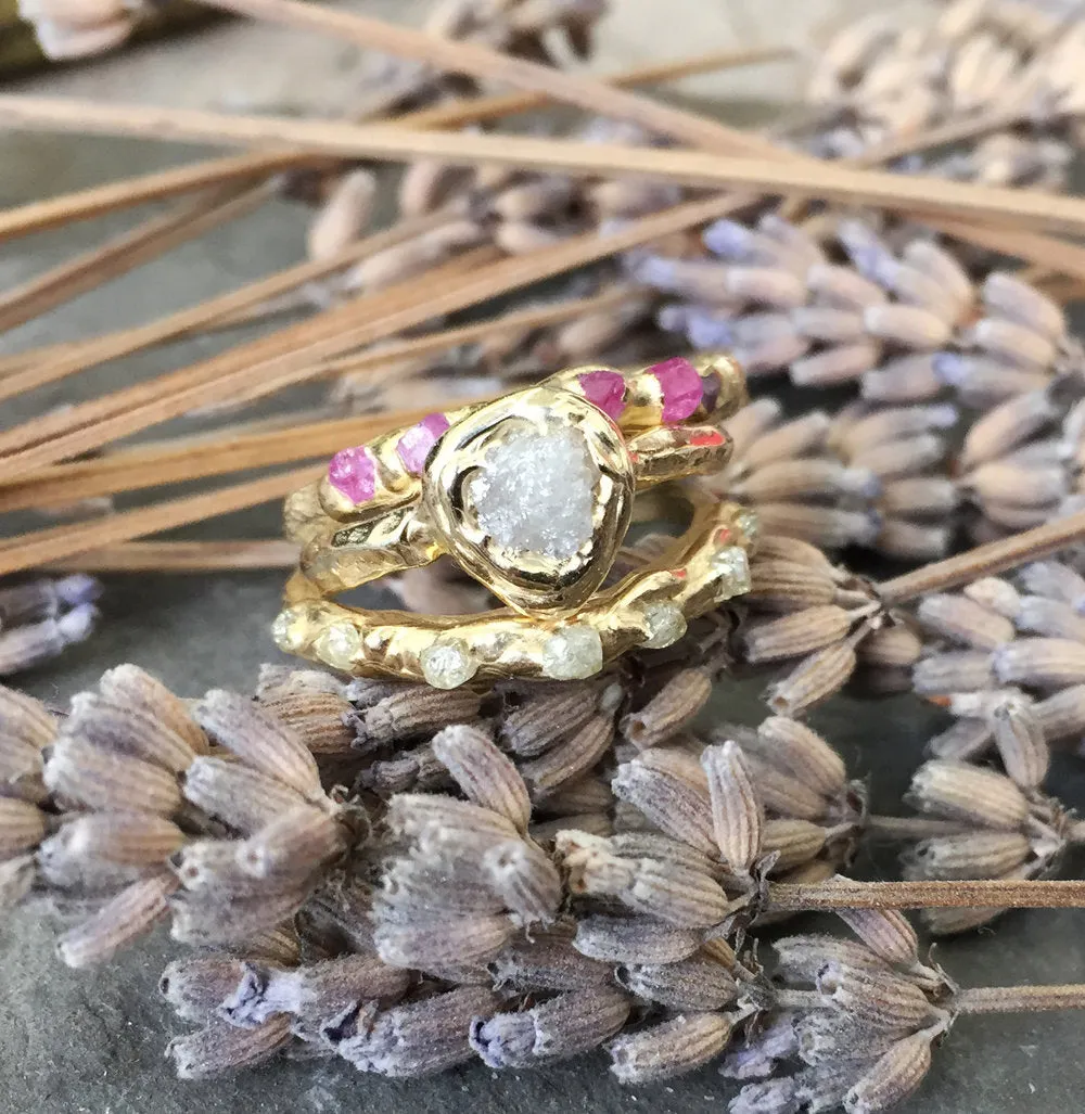 Rough Diamond Unity Ring