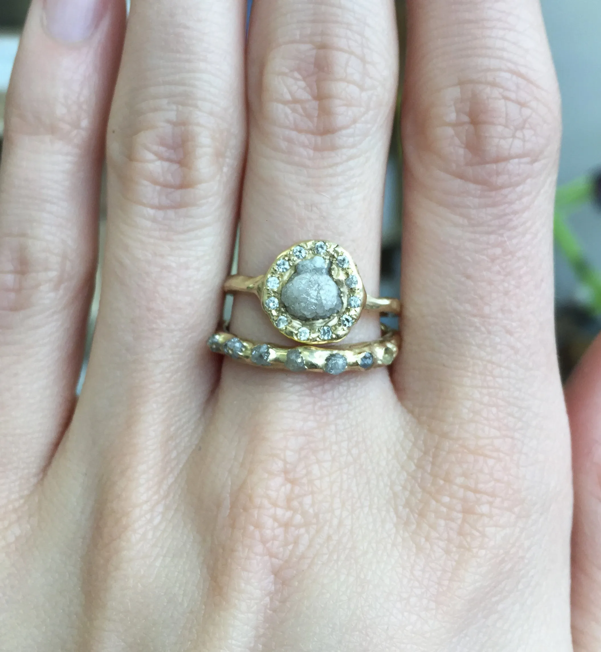 Rough Diamond Unity Ring