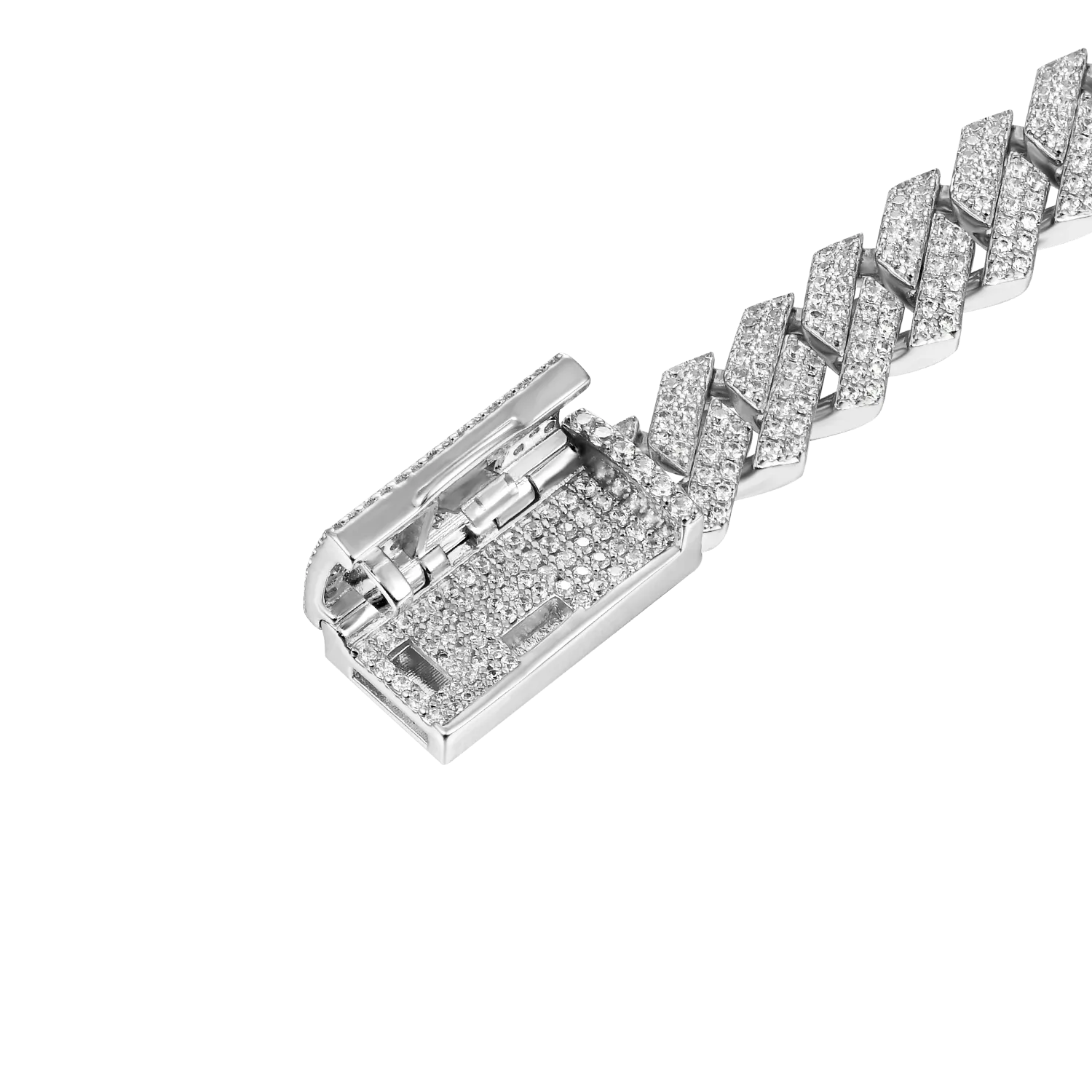 Round Cut Prong Cuban Link Bracelet - 10mm