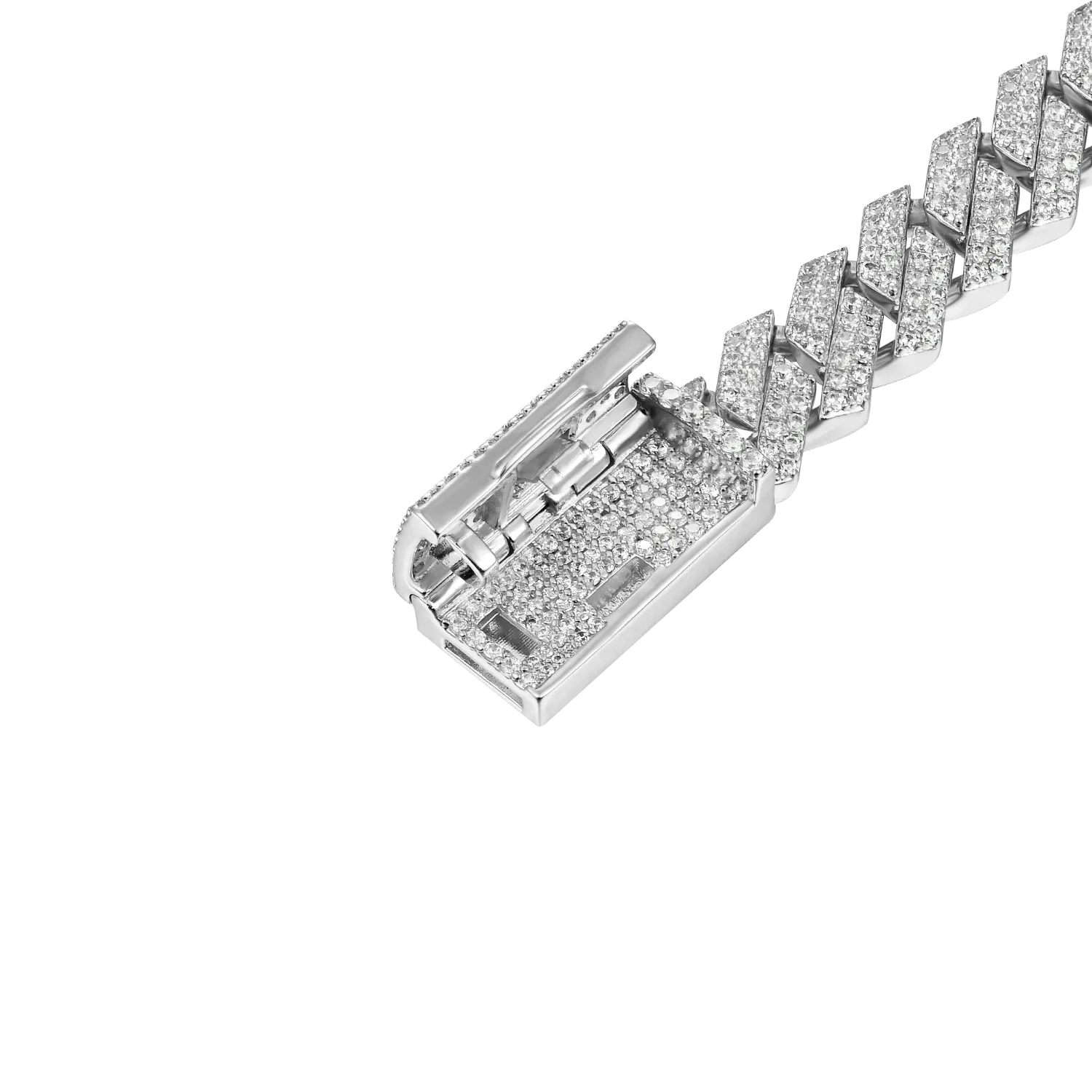 Round Cut Prong Cuban Link Bracelet - 8mm