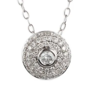 Round Diamond Pendant Necklace