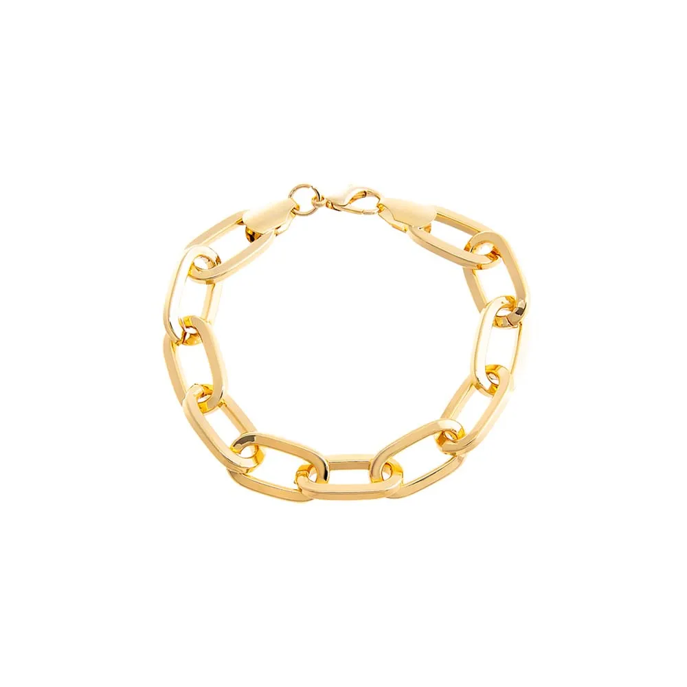 Round Elongated Chain Bracelet