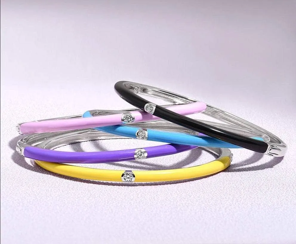 Round Enamel Bangle