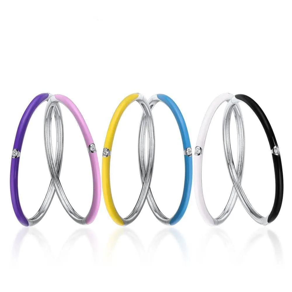 Round Enamel Bangle